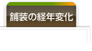 レンガ舗装の経年変化